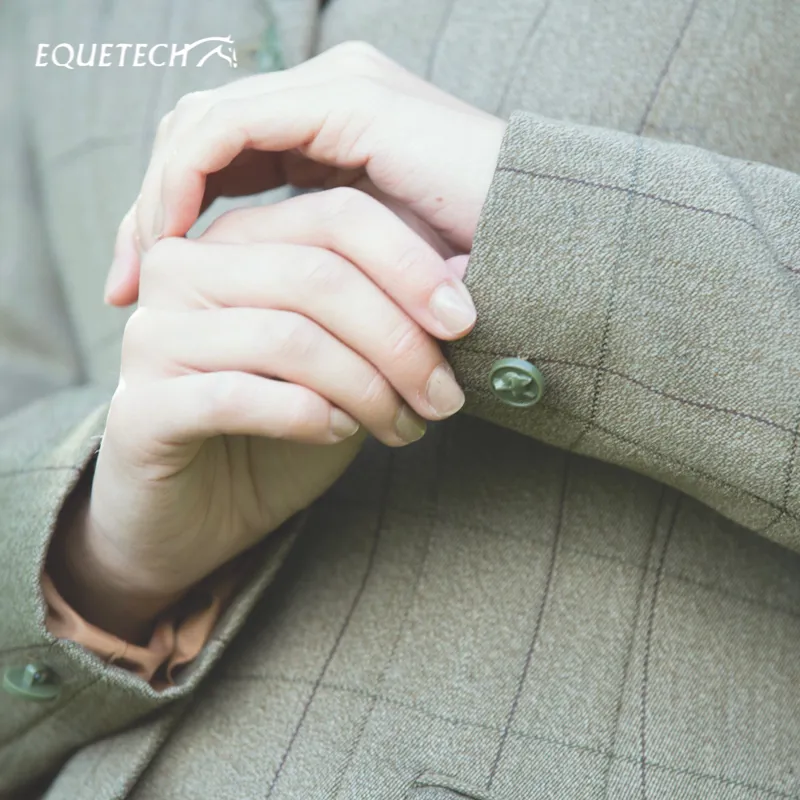 Equetech Foxbury Classic Tweed Jacket Ladies in Olive-1